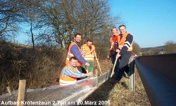 Krtenzaun Aufbau 20.03.2006 009